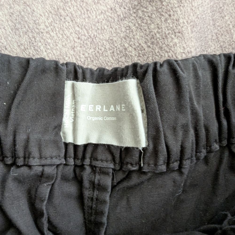 Everlane The Easy Short Pull On Organic Cotton Stretch Black Size 6 - Picture 2 of 6